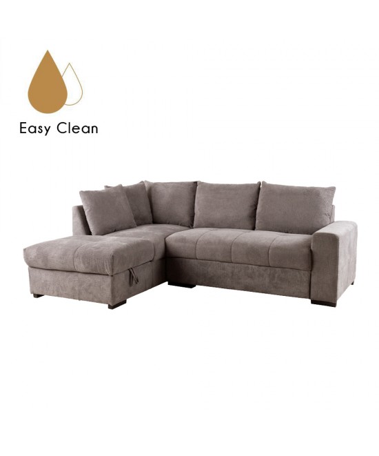BILL ΚΑΝΑΠΕΣ ΚΡΕΒΑΤΙ ΓΩΝΙΑ ΑΡΙΣΤΕΡΗ TAUPE 241x173x94 BILL ΚΑΝΑΠΕΣ ΚΡΕΒΑΤΙ ΓΩΝΙΑ ΑΡΙΣΤΕΡΗ TAUPE 241x173x94