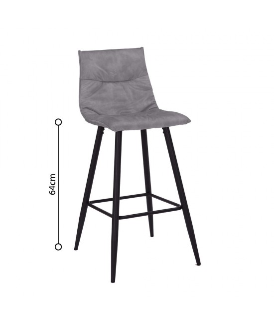 LINEA ΣΚΑΜΠΟ BAR ΓΚΡΙ SILVER 42x51x84