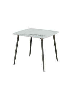 QUADRO ΤΡΑΠΕΖΙ ΛΕΥΚΟ ΜΕ ΟΨΗ ΜΑΡΜΑΡΟΥ 90x90x77