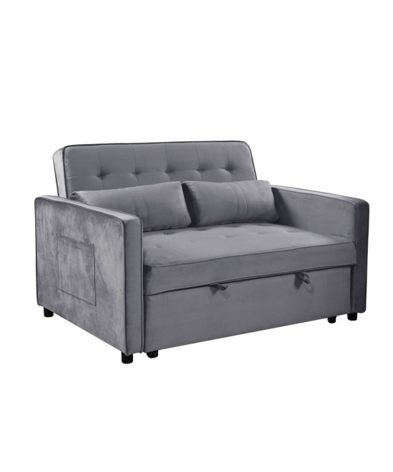 SOLUTION ΚΑΝΑΠΕΣ ΚΡΕΒΑΤΙ 2ΘΕΣΙΟΣ ΓΚΡΙ 133x94x87