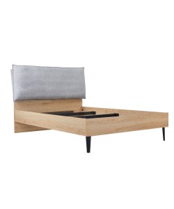 NEON ΚΡΕΒΑΤΙ (ΓΙΑ ΣΤΡΩΜΑ 120x200cm) ΓΚΡΙ ΦΥΣΙΚΟ 127x210x101