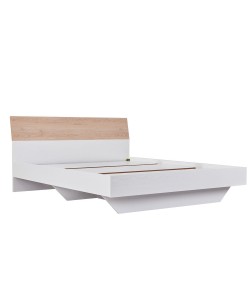 LUCIDO ΚΡΕΒΑΤΙ ΛΕΥΚΟ OAK ΦΥΣΙΚΟ 162x202x88