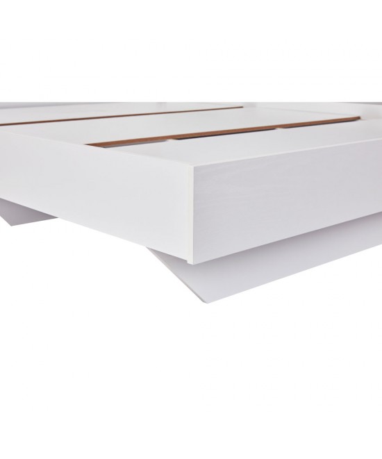 LUCIDO ΚΡΕΒΑΤΙ ΛΕΥΚΟ OAK ΦΥΣΙΚΟ 162x202x88