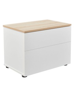 LUCIDO ΚΟΜΟΔΙΝΟ 2ΣΥΡΤΑΡΙΑ ΛΕΥΚΟ OAK ΦΥΣΙΚΟ 58x39x44.5