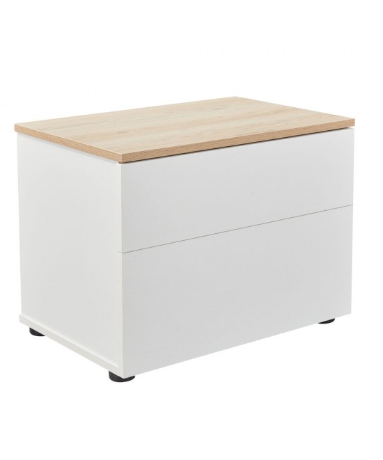 LUCIDO ΚΟΜΟΔΙΝΟ 2ΣΥΡΤΑΡΙΑ ΛΕΥΚΟ OAK ΦΥΣΙΚΟ 58x39x44.5 LUCIDO ΚΟΜΟΔΙΝΟ 2ΣΥΡΤΑΡΙΑ ΛΕΥΚΟ OAK ΦΥΣΙΚΟ 58x39x44.5