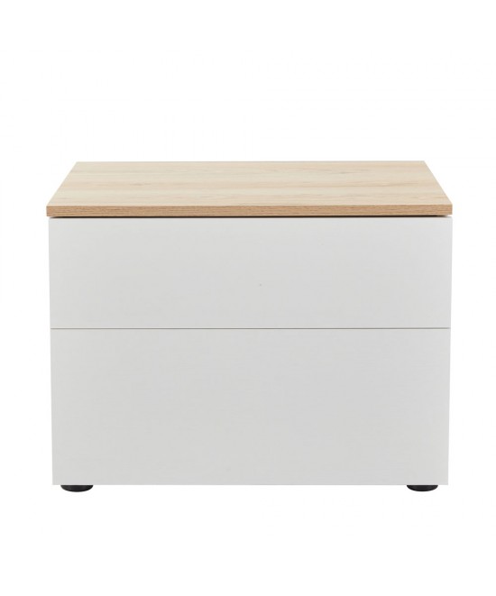LUCIDO ΚΟΜΟΔΙΝΟ 2ΣΥΡΤΑΡΙΑ ΛΕΥΚΟ OAK ΦΥΣΙΚΟ 58x39x44.5 LUCIDO ΚΟΜΟΔΙΝΟ 2ΣΥΡΤΑΡΙΑ ΛΕΥΚΟ OAK ΦΥΣΙΚΟ 58x39x44.5