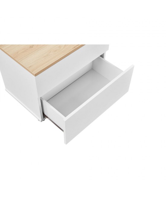 LUCIDO ΚΟΜΟΔΙΝΟ 2ΣΥΡΤΑΡΙΑ ΛΕΥΚΟ OAK ΦΥΣΙΚΟ 58x39x44.5 LUCIDO ΚΟΜΟΔΙΝΟ 2ΣΥΡΤΑΡΙΑ ΛΕΥΚΟ OAK ΦΥΣΙΚΟ 58x39x44.5