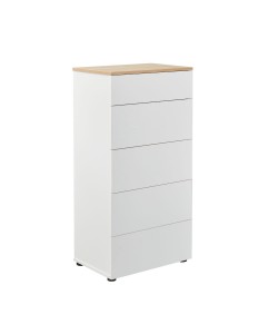 LUCIDO ΣΥΡΤΑΡΙΕΡΑ 5ΣΥΡΤΑΡΙΑ ΛΕΥΚΟ OAK ΦΥΣΙΚΟ 58x39x116.5
