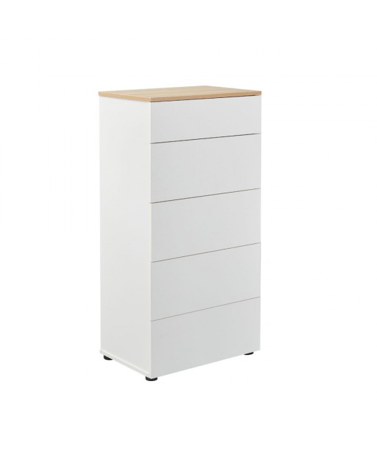 LUCIDO ΣΥΡΤΑΡΙΕΡΑ 5ΣΥΡΤΑΡΙΑ ΛΕΥΚΟ OAK ΦΥΣΙΚΟ 58x39x116.5 LUCIDO ΣΥΡΤΑΡΙΕΡΑ 5ΣΥΡΤΑΡΙΑ ΛΕΥΚΟ OAK ΦΥΣΙΚΟ 58x39x116.5