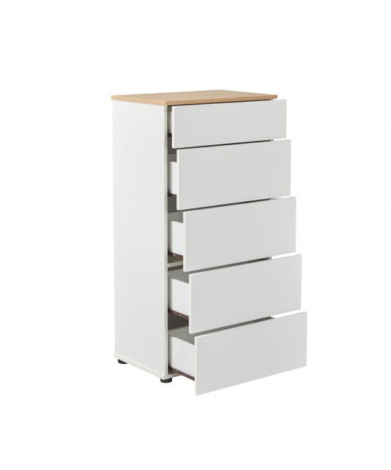 LUCIDO ΣΥΡΤΑΡΙΕΡΑ 5ΣΥΡΤΑΡΙΑ ΛΕΥΚΟ OAK ΦΥΣΙΚΟ 58x39x116.5 LUCIDO ΣΥΡΤΑΡΙΕΡΑ 5ΣΥΡΤΑΡΙΑ ΛΕΥΚΟ OAK ΦΥΣΙΚΟ 58x39x116.5