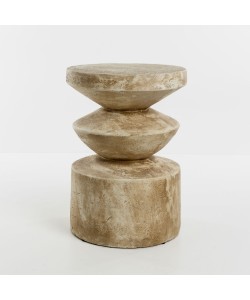 SANDY SIDE TABLE ΚΑΦΕ ΑΝΟΙΧΤΟ 38.5x38.5x51
