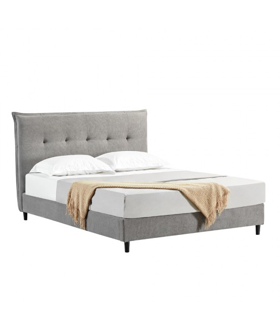 LIFE ΚΡΕΒΑΤΙ (ΓΙΑ ΣΤΡΩΜΑ 160x200cm) ΓΚΡΙ 215x171x115