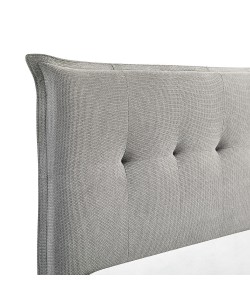 LIFE ΚΡΕΒΑΤΙ (ΓΙΑ ΣΤΡΩΜΑ 160x200cm) ΓΚΡΙ 215x171x115