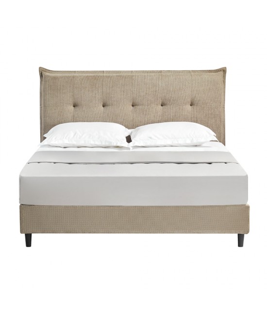 LIFE ΚΡΕΒΑΤΙ (ΓΙΑ ΣΤΡΩΜΑ 160x200cm) BEIGE 215x171x115