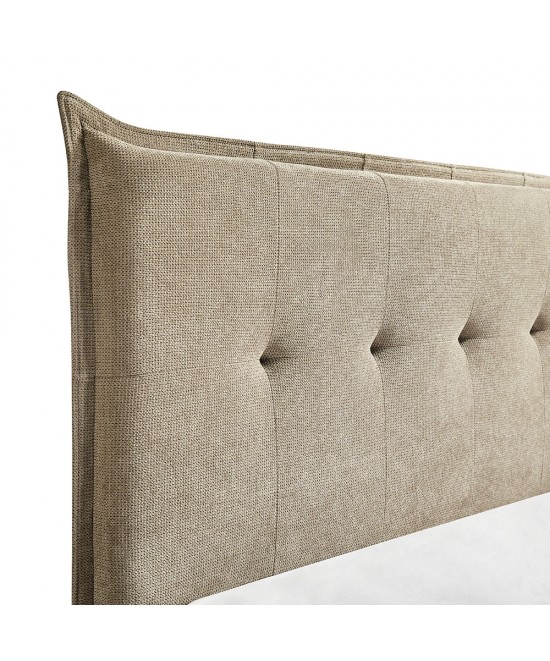LIFE ΚΡΕΒΑΤΙ (ΓΙΑ ΣΤΡΩΜΑ 160x200cm) BEIGE 215x171x115