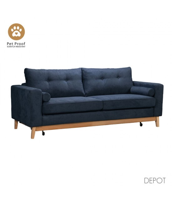 LUSSO ΚΑΝΑΠΕΣ ΚΡΕΒΑΤΙ 3ΘΕΣΙΟΣ ΜΠΛΕ LINO 89 218x85x87 LUSSO ΚΑΝΑΠΕΣ ΚΡΕΒΑΤΙ 3ΘΕΣΙΟΣ ΜΠΛΕ LINO 89 218x85x87