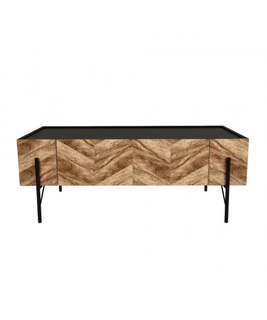 PARKE COFFEE TABLE ΜΑΥΡΟ ΦΥΣΙΚΟ ΜΕ PATTERN ΜΑΥΡΟ 120x63xH45cm PARKE COFFEE TABLE ΜΑΥΡΟ ΦΥΣΙΚΟ ΜΕ PATTERN ΜΑΥΡΟ 120x63xH45cm