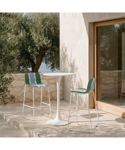 ART ΣΚΑΜΠΟ BAR ΠΡΑΣΙΝΟ ΜΠΛΕ 52.5x52x103cm