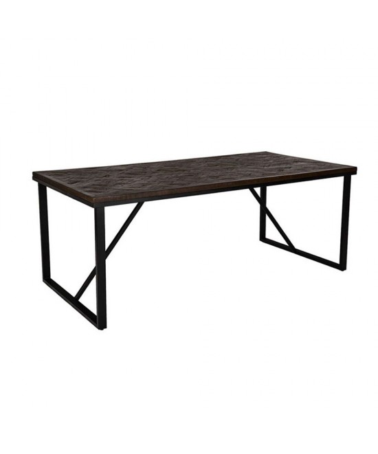 MAIANDROS ΤΡΑΠΕΖΙ ΚΑΦΕ ΣΚΟΥΡΟ 200x100x76