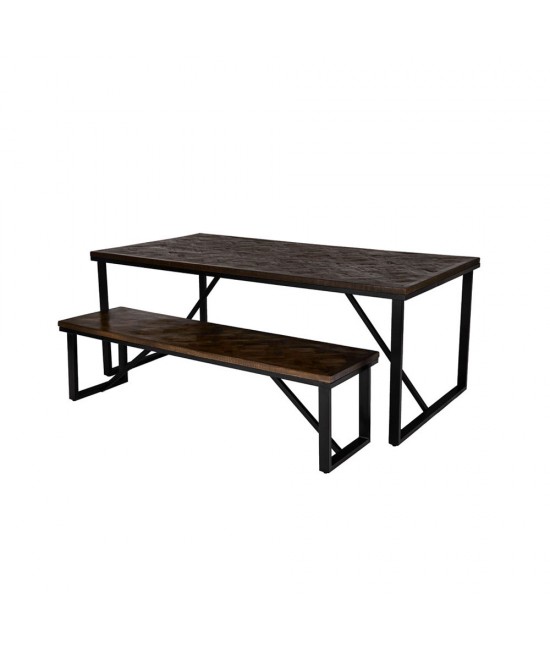 MAIANDROS ΤΡΑΠΕΖΙ ΚΑΦΕ ΣΚΟΥΡΟ 200x100x76