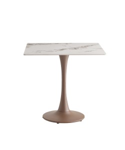 COCOA ΤΡΑΠΕΖΙ ΑΣΠΡΟ ΜΑΡΜΑΡΟ 80x80x75cm