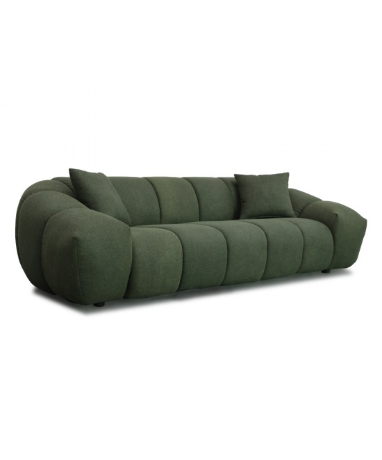 BOSSANOVA ΚΑΝΑΠΕΣ 3ΘΕΣΙΟΣ ΠΡΑΣΙΝΟ ΣΚΟΥΡΟ 253x112x70cm BOSSANOVA ΚΑΝΑΠΕΣ 3ΘΕΣΙΟΣ ΠΡΑΣΙΝΟ ΣΚΟΥΡΟ 253x112x70cm