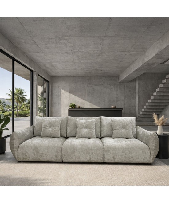 PILLOW ΚΑΝΑΠΕΣ 3ΘΕΣΙΟΣ BEIGE 313x100x89cm