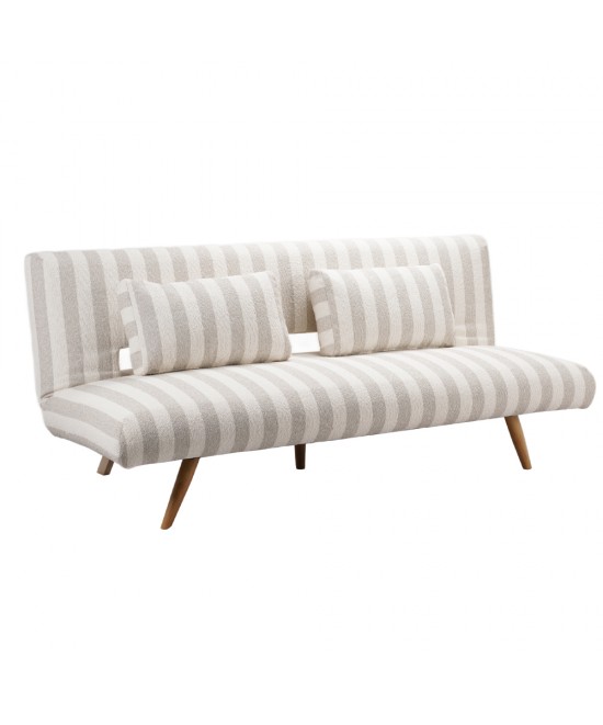 LA SPEZIA ΚΑΝΑΠΕΣ ΚΡΕΒΑΤΙ 3ΘΕΣΙΟΣ OFF WHITE BEIGE 188x81x88cm