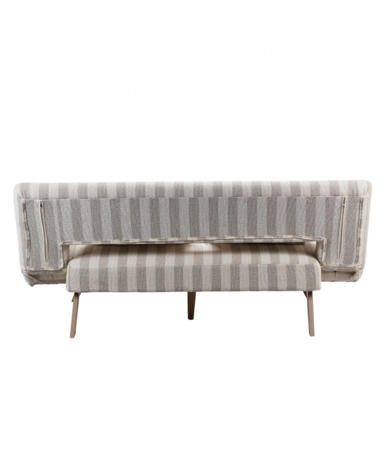 LA SPEZIA ΚΑΝΑΠΕΣ ΚΡΕΒΑΤΙ 3ΘΕΣΙΟΣ OFF WHITE BEIGE 188x81x88cm