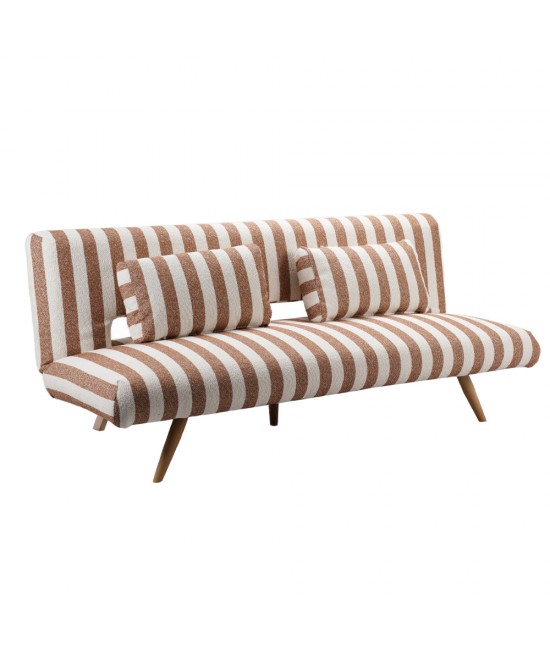 LA SPEZIA ΚΑΝΑΠΕΣ ΚΡΕΒΑΤΙ 3ΘΕΣΙΟΣ OFF WHITE TERRACOTTA 188x81x88cm