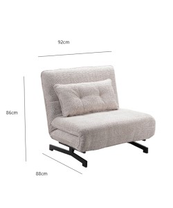 ESCADA ΠΟΛΥΘΡΟΝΑ ΑΝΑΔΙΠΛΟΥΜΕΝΗ OFF WHITE 92x88x86cm