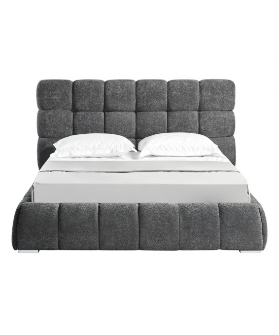 PUFFY ΚΡΕΒΑΤΙ (ΓΙΑ ΣΤΡΩΜΑ 160x200cm) ΓΚΡΙ 227x185x120 PUFFY ΚΡΕΒΑΤΙ (ΓΙΑ ΣΤΡΩΜΑ 160x200cm) ΓΚΡΙ 227x185x120