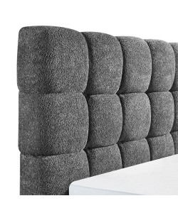 PUFFY ΚΡΕΒΑΤΙ (ΓΙΑ ΣΤΡΩΜΑ 160x200cm) ΓΚΡΙ 227x185x120