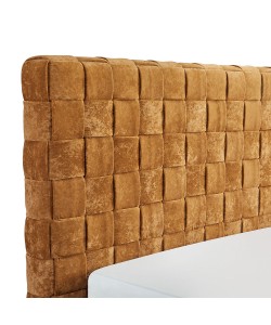 BALZAK ΚΡΕΒΑΤΙ (ΓΙΑ ΣΤΡΩΜΑ 160x200cm) CAMEL 222x186x130