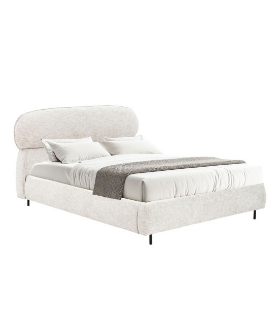 SERENITE ΚΡΕΒΑΤΙ (ΓΙΑ ΣΤΡΩΜΑ 160x200cm) BEIGE 230x194x105cm