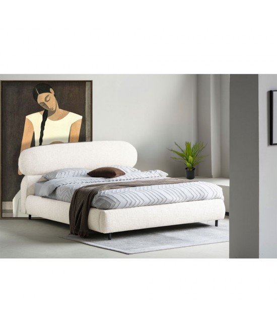 SERENITE ΚΡΕΒΑΤΙ (ΓΙΑ ΣΤΡΩΜΑ 160x200cm) BEIGE 230x194x105cm