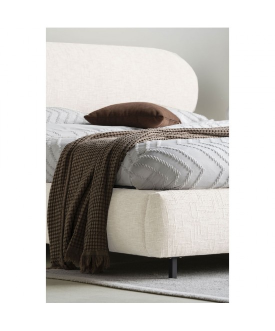 SERENITE ΚΡΕΒΑΤΙ (ΓΙΑ ΣΤΡΩΜΑ 160x200cm) BEIGE 230x194x105cm