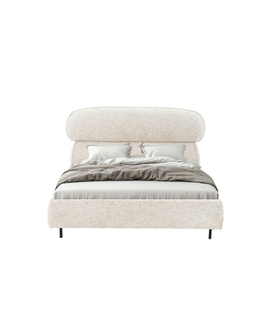 SERENITE ΚΡΕΒΑΤΙ (ΓΙΑ ΣΤΡΩΜΑ 160x200cm) BEIGE 230x194x105cm