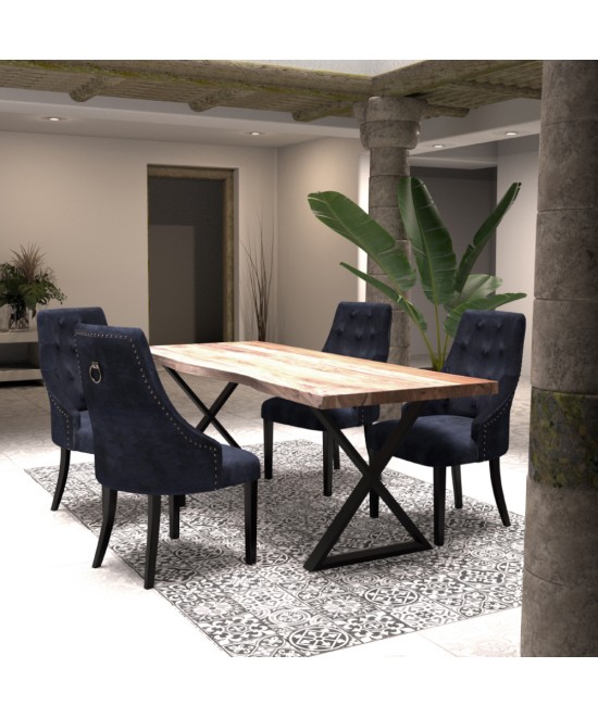 RETRO ΚΑΡΕΚΛΑ ΜΑΥΡΟ 56x63x93cm