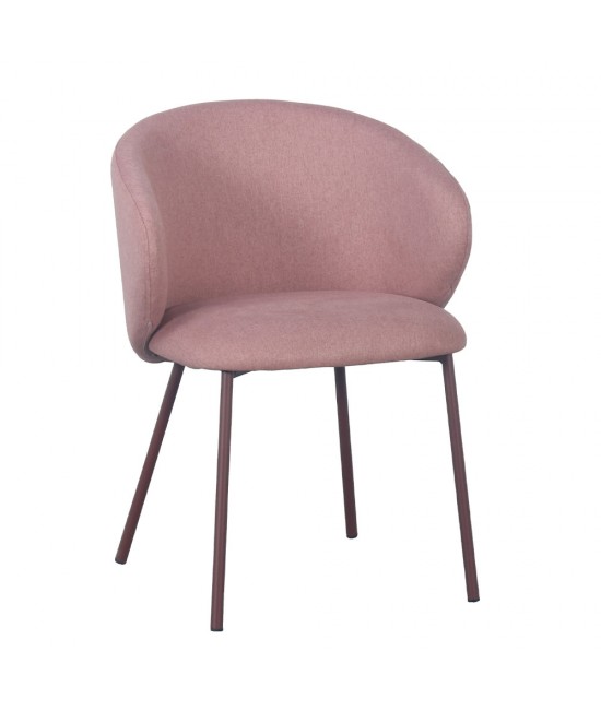 KIRA ΚΑΡΕΚΛΑ ΡΟΖ 56x56x74.5cm