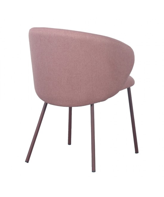 KIRA ΚΑΡΕΚΛΑ ΡΟΖ 56x56x74.5cm