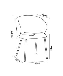KIRA ΚΑΡΕΚΛΑ ΓΚΡΙ ΑΝΟΙΧΤΟ 56x56x74.5