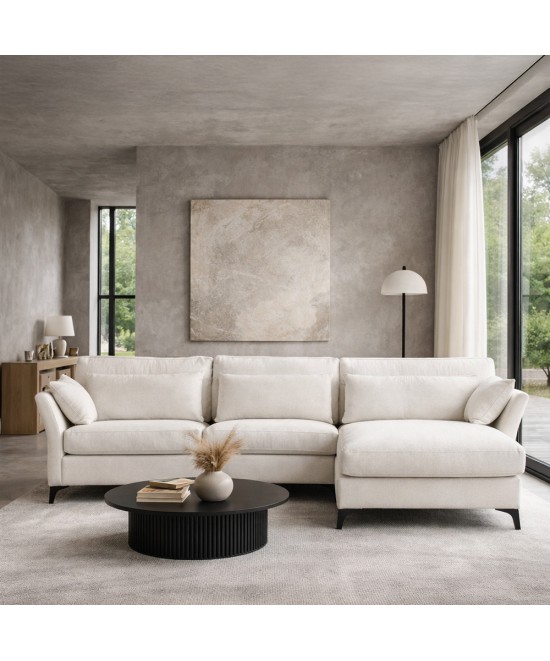 PARFAIT ΚΑΝΑΠΕΣ ΓΩΝΙΑ ΔΕΞΙΑ BEIGE LEGASY 15 307x185x92cm