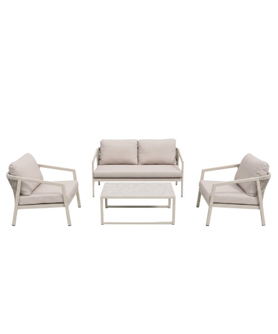 MARE ΣΑΛΟΝΙ SET 1+2+1 OFF WHITE