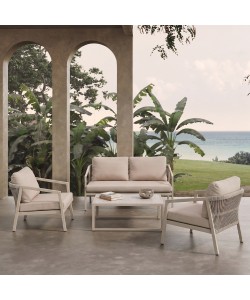 MARE ΣΑΛΟΝΙ SET 1+2+1 OFF WHITE