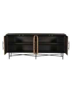 RITZ ΜΠΟΥΦΕΣ 4ΠΟΡΤΕΣ ΜΑΥΡΟ ΧΡΥΣΟ ΜΑΤ 180x45x76 RITZ ΜΠΟΥΦΕΣ 4ΠΟΡΤΕΣ ΜΑΥΡΟ ΧΡΥΣΟ ΜΑΤ 180x45x76