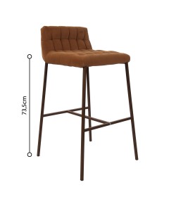 MERLO ΣΚΑΜΠΟ BAR CARAMEL 48x49x89cm