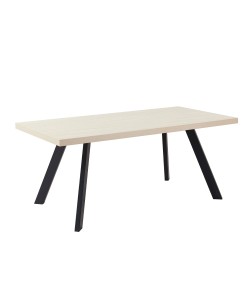 LITHOS ΤΡΑΠΕΖΙ BEIGE ΜΑΥΡΟ 180x90x76cm