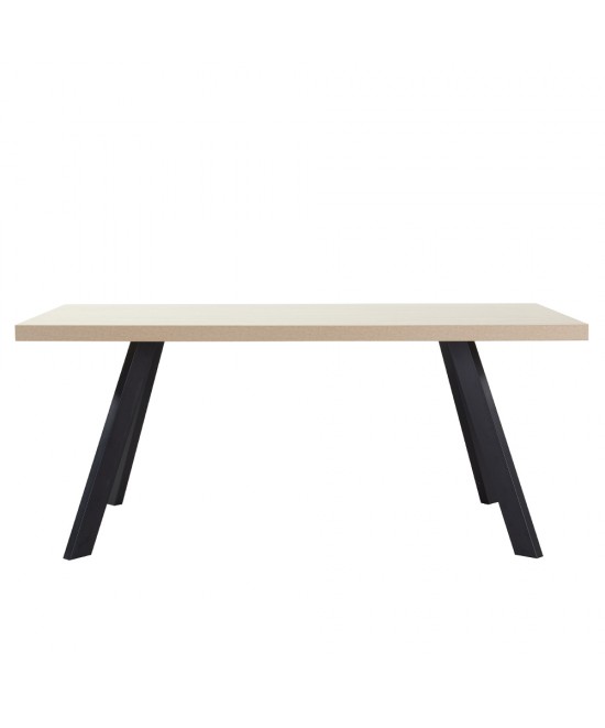 LITHOS ΤΡΑΠΕΖΙ BEIGE ΜΑΥΡΟ 180x90x76cm