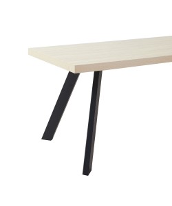 LITHOS ΤΡΑΠΕΖΙ BEIGE ΜΑΥΡΟ 180x90x76cm